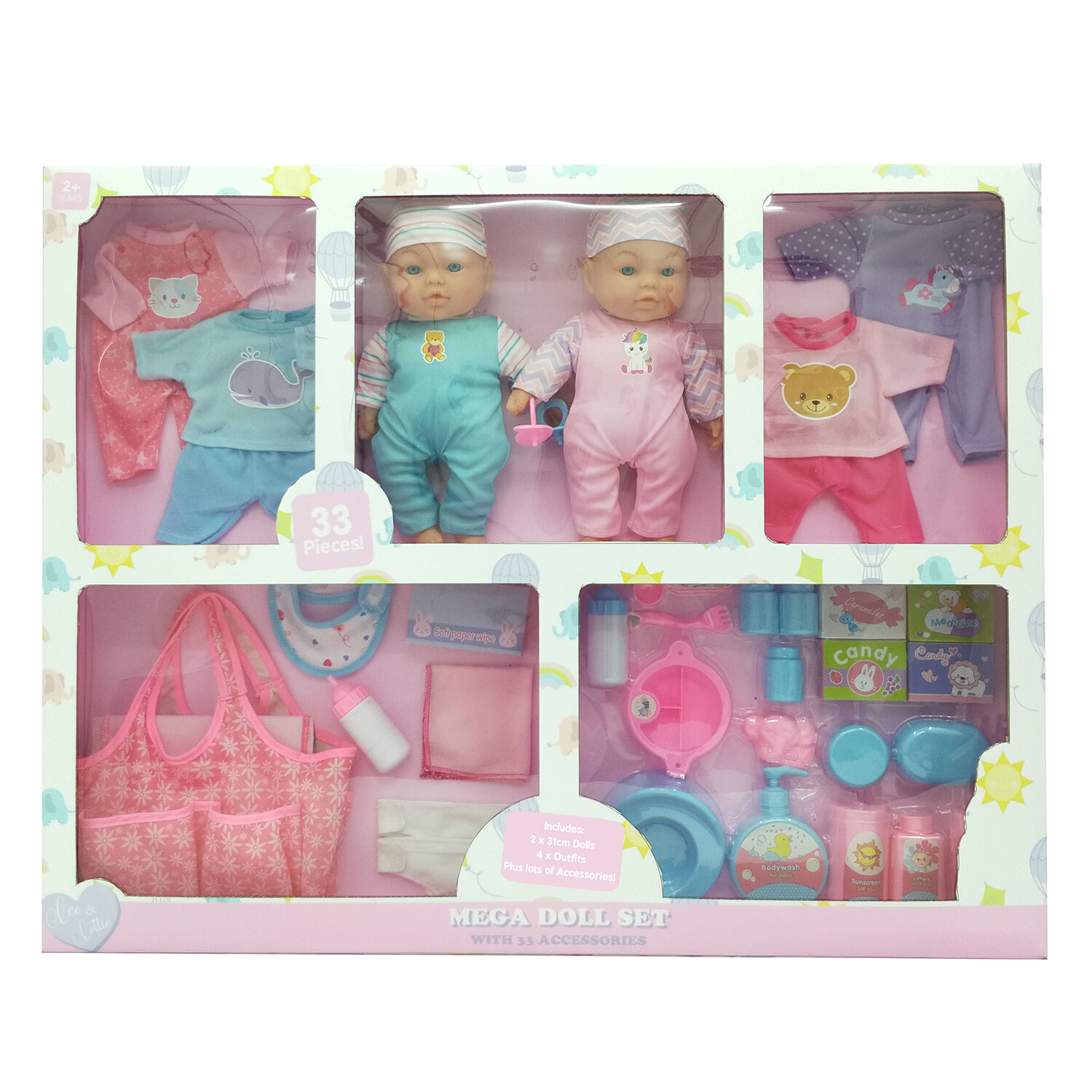 Mega Doll Set with 33 Accessories Wilko