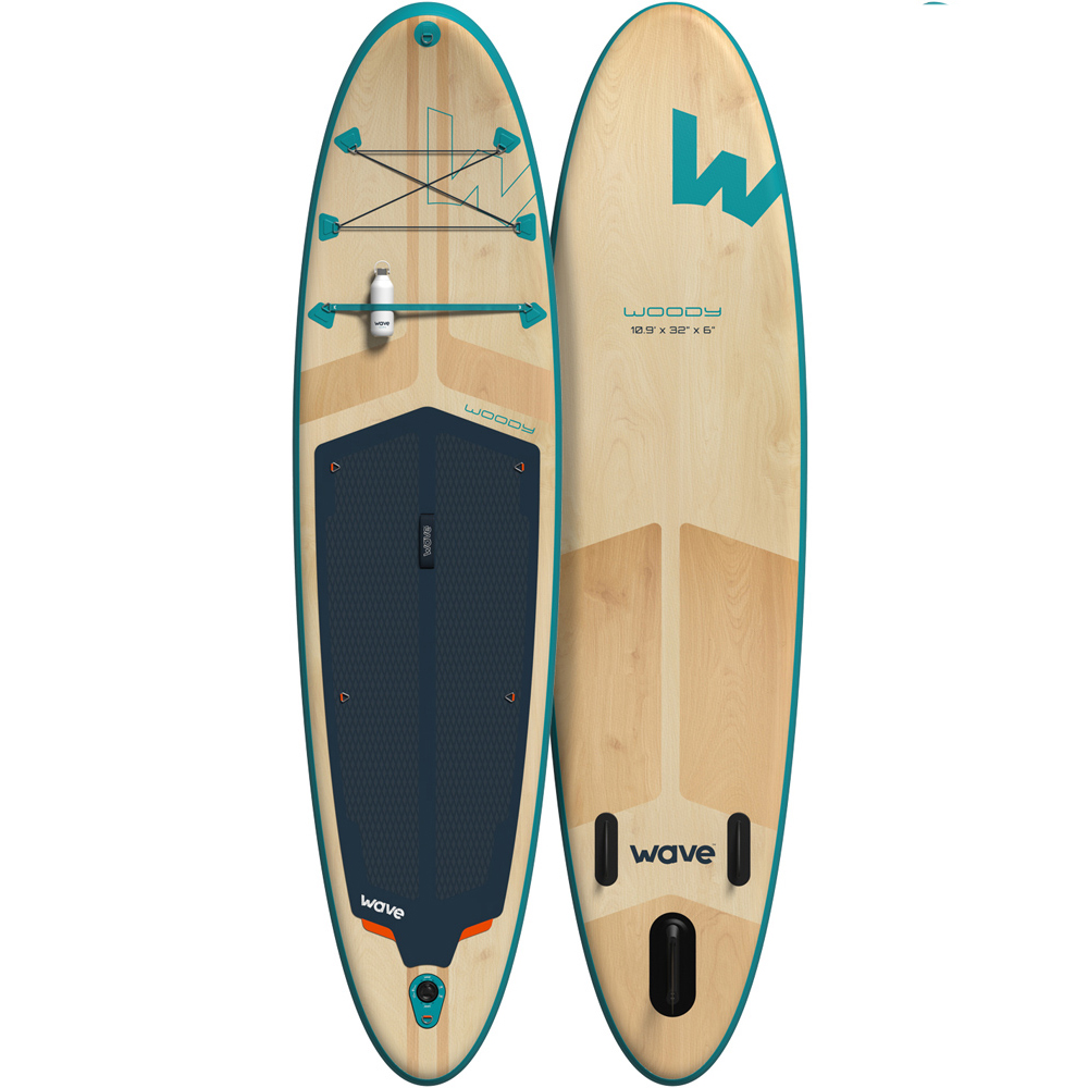 Wave Woody Aqua Stand Up Paddle Board and Accessories 10ft 9inch Image 1